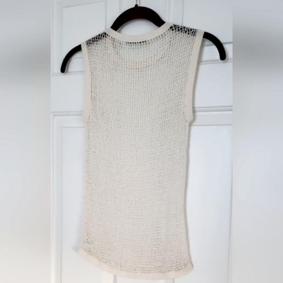 ELIE TAHARI Collection Sleeveless Beaded Silk Top - Picture 6 of 11